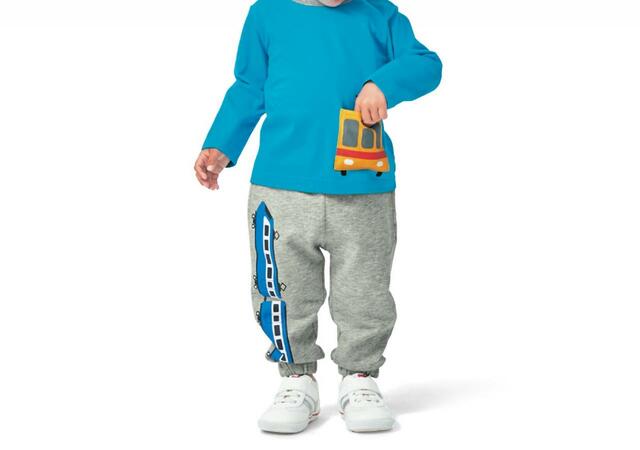 はたらくのりものあそべる長袖Ｔシャツ 【ベビー服　子供服　長袖】｜￥1,490 （税込）