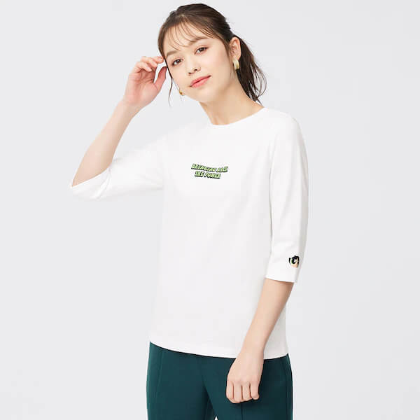 バックレースアップT(7分袖)The Powerpuff Girls +X ¥990