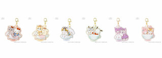 【mofusand×サンリオキャラクターズ 第3弾】トレーディングマーブルアクリルチャーム(全6種)単品各715円/BOX4,290円(税込)