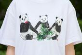 『もぐもぐパンダTシャツ』 各3,300円（税込）■5月29日（水）発売　※店頭・公式オンラインショップ「江戸東京一」同時発売　■カラー展開：ホワイト・ブラック・アップルグリーン　■サイズ展開：男女兼用　M・L・XL