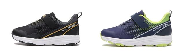 KIDS【HAWKINS】MACH WP  カラー（左から） ：BLACK、NAVY  金額：￥3,289（税込）  サイズ：16cm〜23cm（1cm刻み）