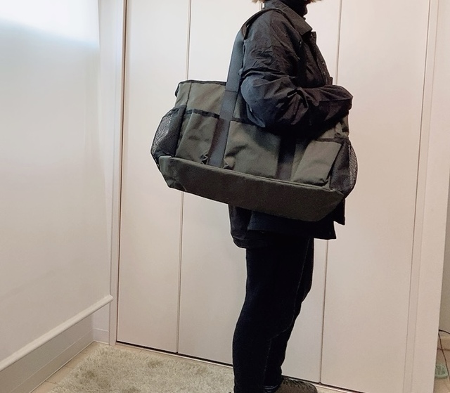 【ワークマン マルチポケット トートバッグ】カジュアルやアウトドアに使えるカーキ