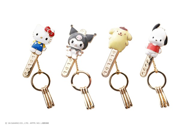 【サンリオ】「バッグキークリップ サンリオキャラクターズ」各3,740円（税込み）