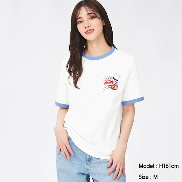 【GU】オーバーサイズグラフィックT(5分袖) Detective Conan 3(名探偵コナン)(怪盗キッド) ／¥1,690