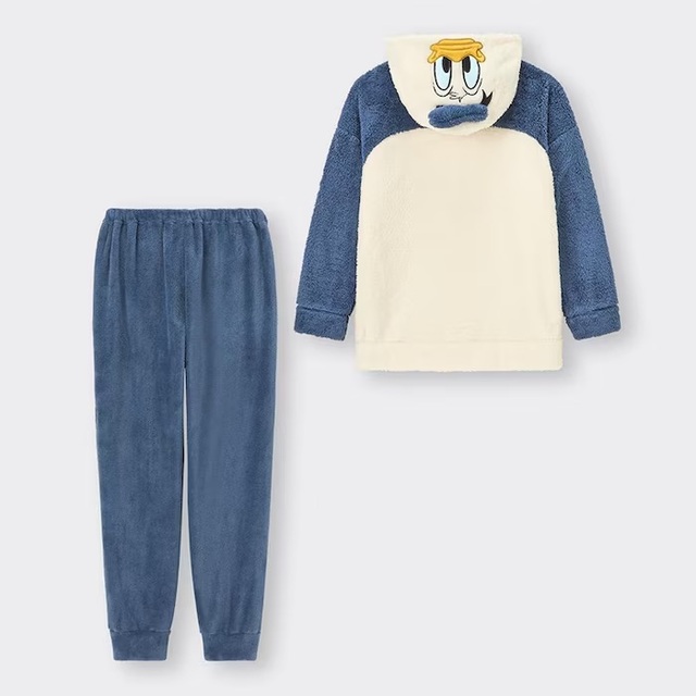 マシュマロフィールフーディセット(長袖)｜3,490円｜GU「ドナルド＆デイジー」ラウンジセット