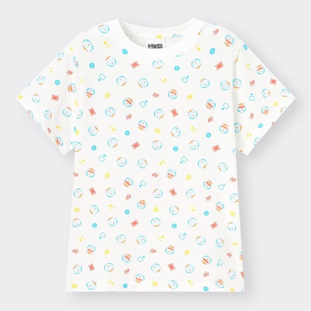 KIDS(男女兼用)グラフィックT(半袖) DORAEMON ¥990