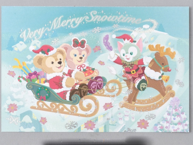 ポストカード ¥200｜ダッフィーのクリスマス（2016年）スペシャルグッズ