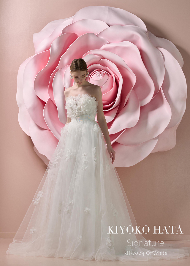 【クラウディア】KIYOKO HATA(キヨコハタ)新作ウェディングドレス|KH-7004_offwhite