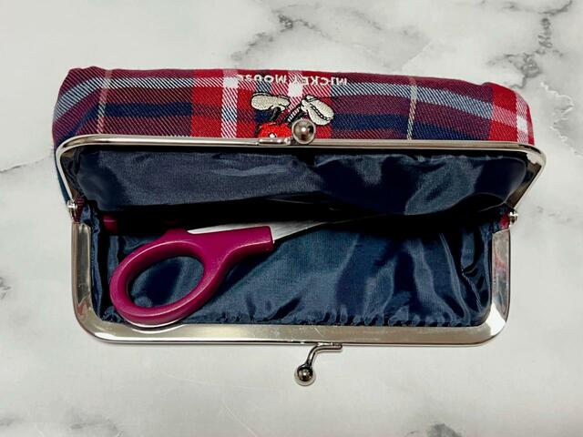 文房具をイン！『SPRiNG 10月号』付録：MICKEY MOUSE（ミッキーマウス）横長がま口ポーチ