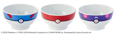 「『ポケまぜ』デザインのボール柄お茶碗」【【ポケモン】Oisixから『ようこそ！ポケモンカフェ～まぜまぜパズル～』との“コラボミールキット”が登場！】　