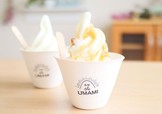 ガンジー牛乳と昆布だしを使った「UMAMIソフトクリーム」