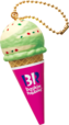 「コーン型キーホルダー」<サイズ:約3cm×約7cm(チェーン除く)>【【電子チケット付き】サーティワンのお得な福袋が今年も登場!「サーティワン福袋2026」は、12月9日よりモバイルオーダースタート!】