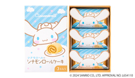 「シナモロールのシナモンロールケーキ（3個入り）」＜価格：1,000円（税込）＞【手土産にもおすすめ！“伝統の草加葵”と“大人気のシナモロール”コラボスイーツ「シナモンロールケーキ」誕生！】