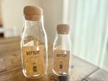 【KINTO　ボトリットキャニスター】ぽってりとしたフォルムとコルク、艶々のガラス仕上げが特徴的