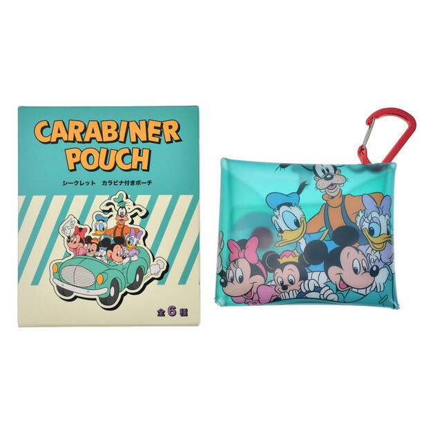 ミッキー＆フレンズ シークレットポーチ カラビナ付き クリア Mickey ＆ Friends 900円