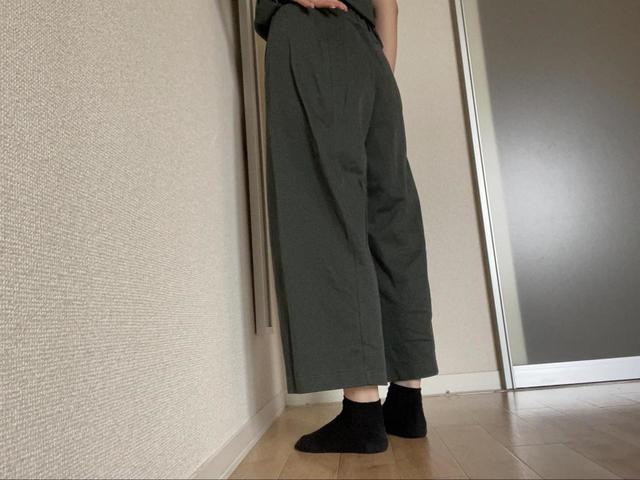 【ユニクロ ガウチョパンツ セットアップ可能】履き心地も◎