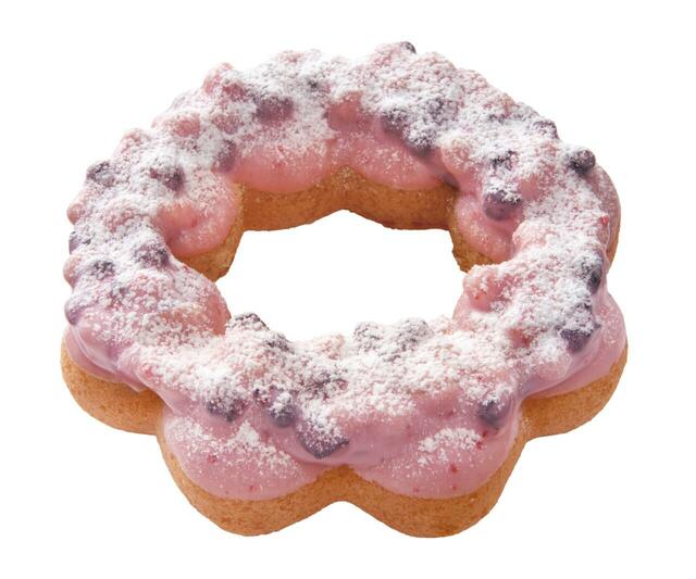 「ポン・デ・いちごのブラックサンダー」＜価格：テイクアウト216円/イートイン220円＞【ミスドとブラックサンダーがハロウィーンコラボ！「チョコレート」や「ポン・デ・いちご」がおいしさ感電級〝ブラックサンダーモンスター”に！】