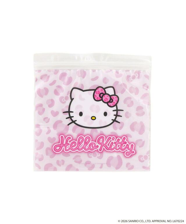 【3COINS×ハローキティコラボアイテム人気ランキング 4位】「HELLO KITTY ジップバッグ」ピンク 660円（税込）