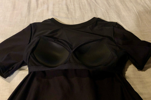 【ユニクロ　エアリズムコットンブラワンピース】カップのホールド力は抜群。それでいて締め付け感はないのが嬉しい！