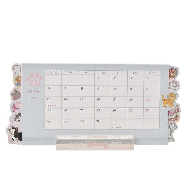 ディズニーキャラクター 卓上カレンダー スタンド付き ディズニーキャット Calendar&Organizer 2025 1,600円