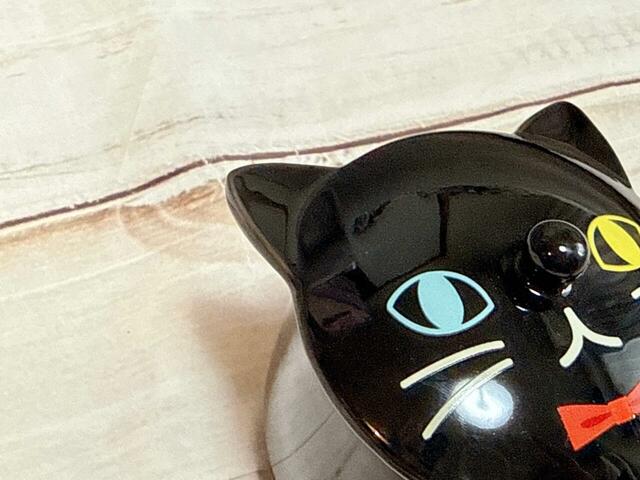 【カルディ くろねこ蓋つきポット】高級感たっぷり!陶器製の蓋つきポットです