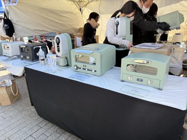 アラジンのリベイク体験。コーヒーも試飲できる