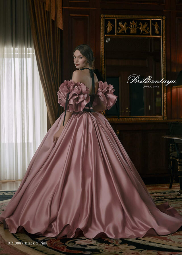 クラウディア|「Brilliantayu (ブリリアンターユ)」新作ウェディングドレス|BRI-0087_Black x Pink