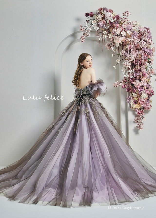 「Lulu felice（ルル・フェリーチェ）」新作ウェディングドレス LU-0154_Grayishpurple