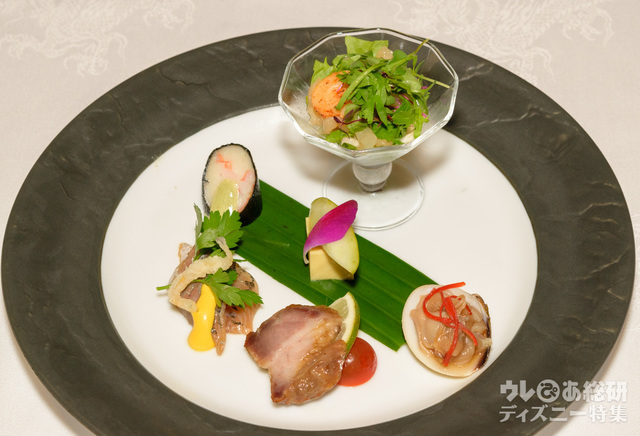 季節の前菜の盛り合わせ｜シルクロードガーデン “ディズニー・パイレーツ・サマー” ディナーコース（2017）