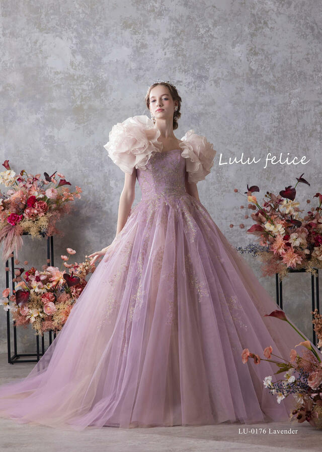 【クラウディア】「Lulu felice（ルル・フェリーチェ）」新作ウェディングドレス｜LU-0176_Lavender