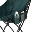 【コールマン　ヒーリングチェアNX（モスグリーン） 】携帯電話やドリンクなどを収納しやすい仕切り付きサイドポケット
