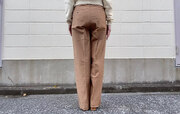 【UNIQLO(ユニクロ)】コットンワイドパンツ/ベージュ61サイズ着用