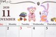 2020年ダッフィー&フレンズのカレンダー（壁掛けタイプ）