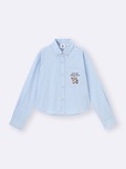【GU×星のカービィ】ウィメンズ「ショートシャツ Kirby」63 BLUE　￥2,990