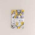 【リサ・ラーソン】「捺染てぬぐい(Found Cats Series)」¥2,200/カラーは紫と黄色の全2色