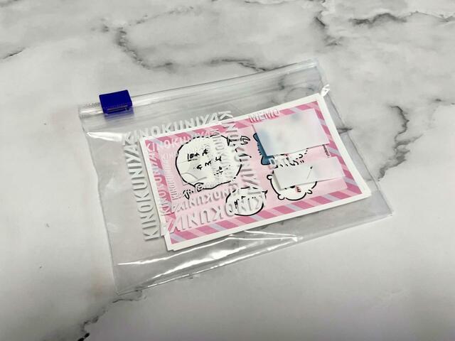 【紀ノ国屋 スライドジッパーバッグ SSサイズ】カードサイズのステッカーの整理にも♪