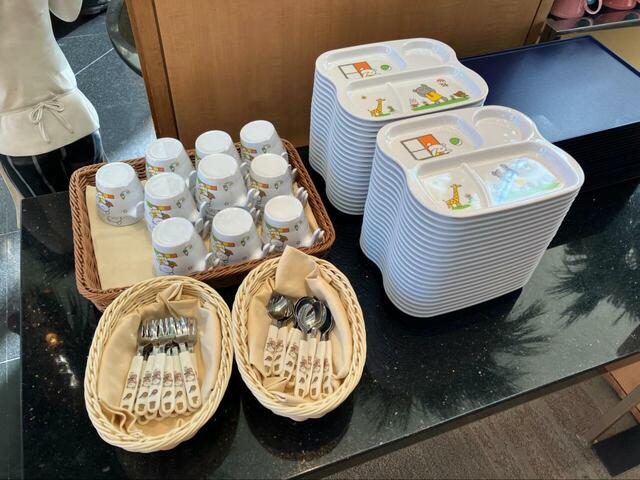 【カフェトスカ モーニングブッフェ】キッズ用のプレートも可愛いデザイン♪ 家族連れにも優しいサービス◎