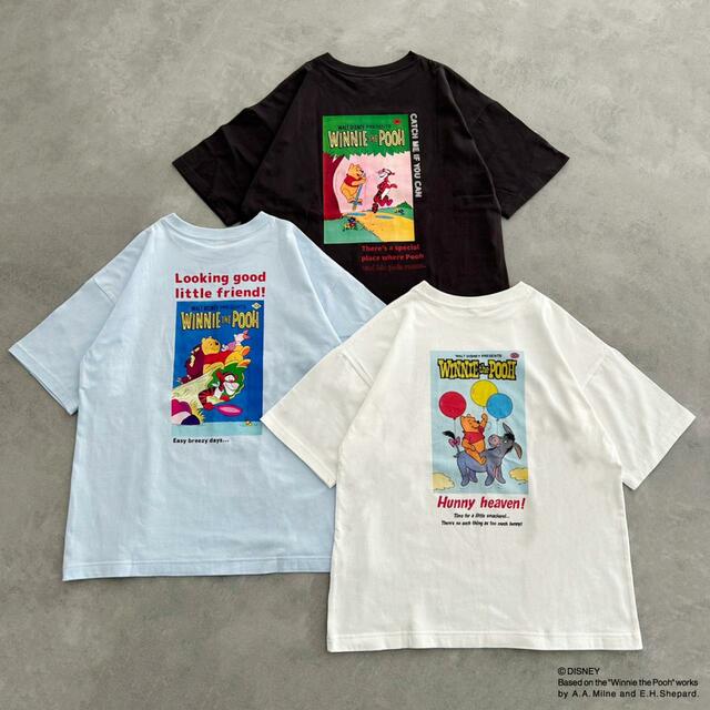 ポスターアートTシャツ ¥3,190|Samansa Mos2 blue(サマンサモスモス ブルー)ディズニーコレクション「くまのプーさん」