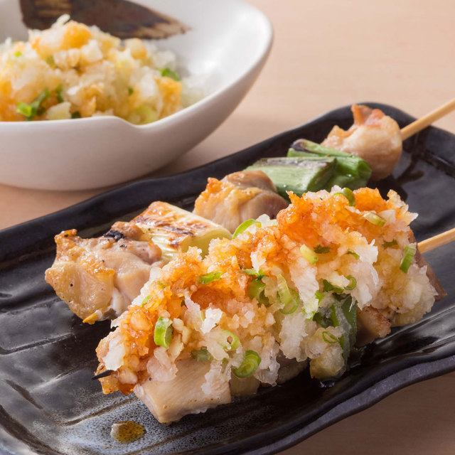 撰乃大地鶏ももねぎ間（自家製鬼おろしのせ）