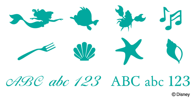 全てのリングの内側に、名前やメッセージなどオリジナル絵文字と共に全角20文字まで文字彫りができる【ディズニー『リトル・マーメイド』ブライダルコレクション】