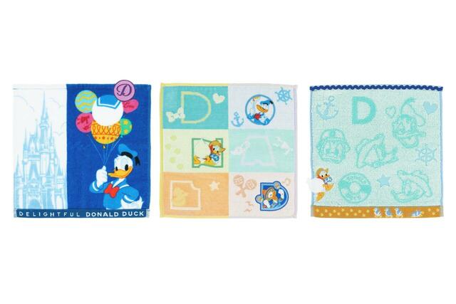 ミニタオルセット 2,700円｜東京ディズニーリゾート ドナルドダック新作グッズ｜販売店舗：東京ディズニーランド「ホームストア」、東京ディズニーシー「ヴィラ・ドナルド・ホームショップ」｜発売日：2026年10月15日(木)
