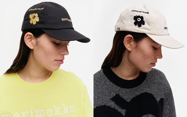 【マリメッコ「ウニッコ トリビュート」】(左) キャップ ￥28,600 (右) キャップ ￥28,600