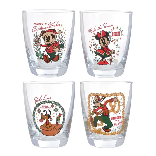 ミッキー＆フレンズ グラス Vintage Christmas DISNEY CHRISTMAS 2022 4,620円