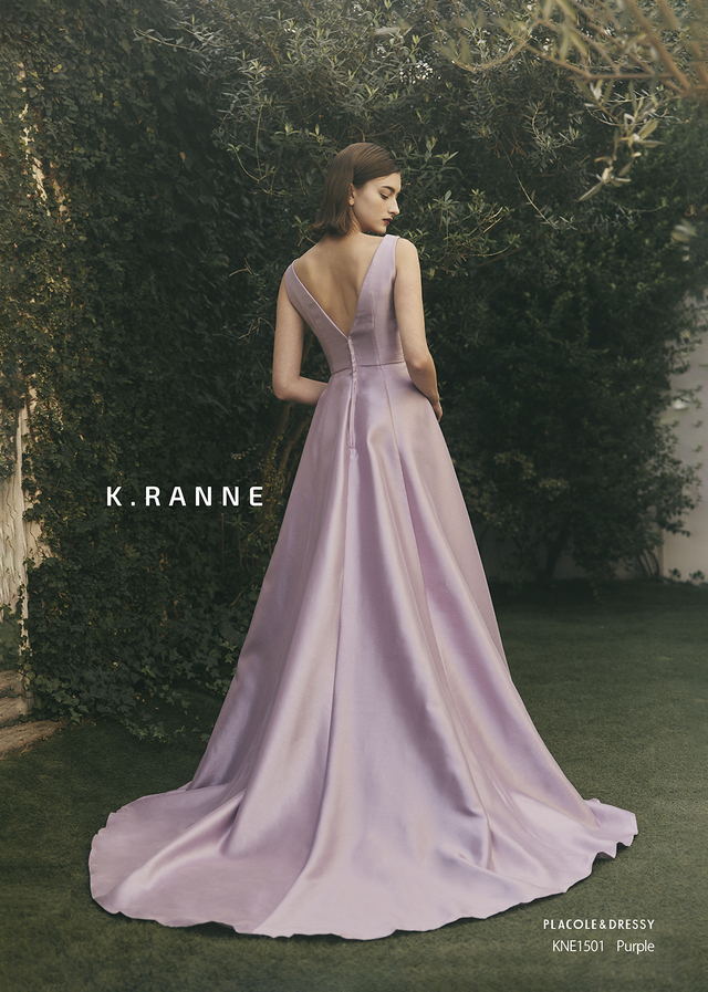 KURAUDIA × PLACOLE & DRESSY（クラウディア×プラコレ）新作ウェディングドレス｜KNE1501_Purple