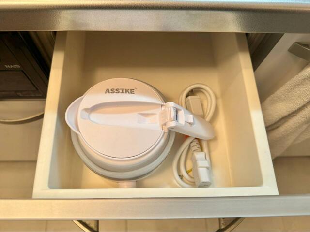 【折りたためるダブル保温ケトル】棚や引き出しにもコンパクトに収まります