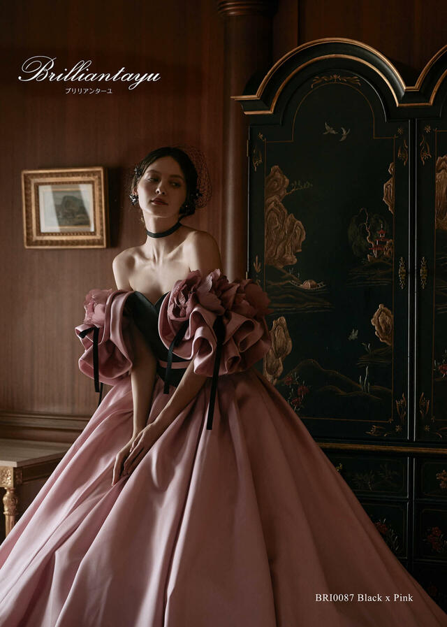 クラウディア|「Brilliantayu (ブリリアンターユ)」新作ウェディングドレス|BRI-0087_Black x Pink