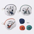 【PEANUTS with Hokusai】ダイカットポーチ(全3種) 各2,420円/表裏がバイカラーのダイカットポーチ