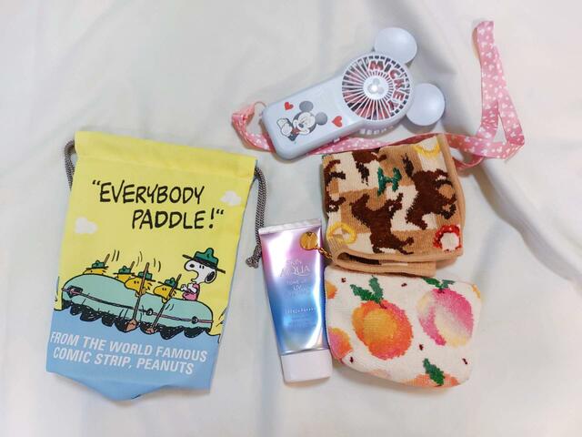 厚みのあるミニポーチも入った【デコホーム商品】巾着 M(ボード スヌーピー BS02)価格:899円