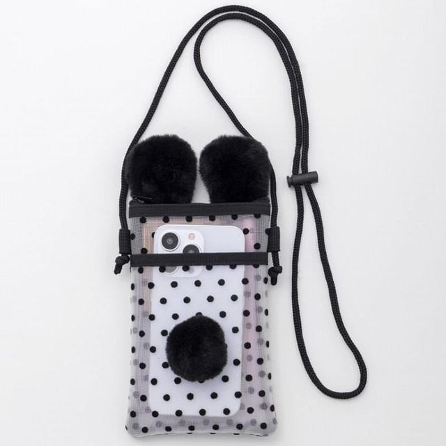 【イガリシノブ プロデュース コスメポーチ2個セットBOOK】スマホも入るシースルーのミニショルダーポーチ