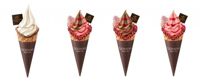 バレンタイン催事場限定ゴディバ ソフトクリーム商品
